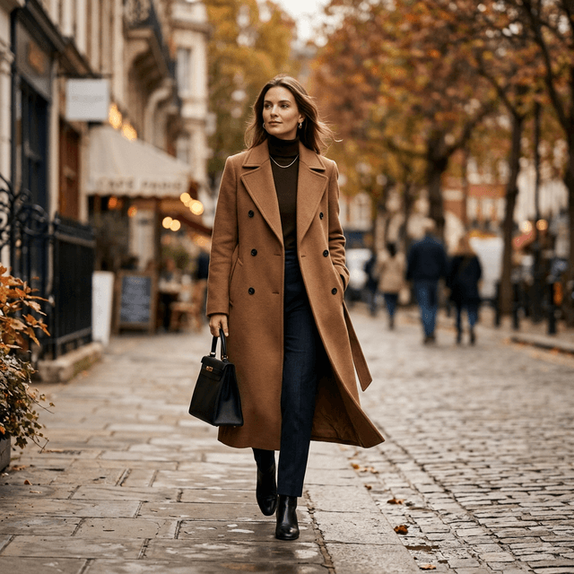 Классическое Пальто Цвета Кэмел